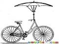 Bicicleta Con Sombrilla Para Pintar Y Colorear