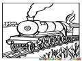 Dibujo De Locomotora Para Pintar Y Colorear Un Tren
