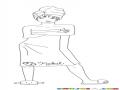 Dibujo De Mujer Saliendo De La Ducha Para Pintar Y Colorear Chica Entoallada