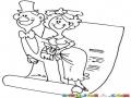 Contrato Matrimonial Dibujo De Un Acta De Matrimonio Para Pintar Y Colorear Documento Nupcial