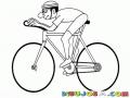 Dibujo De Ciclista Montado En Una Bicicleta De Carreras Para Pintar Y Colorear Bicicletista Profesional