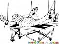 Dibujo De Hombre Quebrado En Un Hospital Para Pintar Y Colorear Senor Herido Que Parece Momia