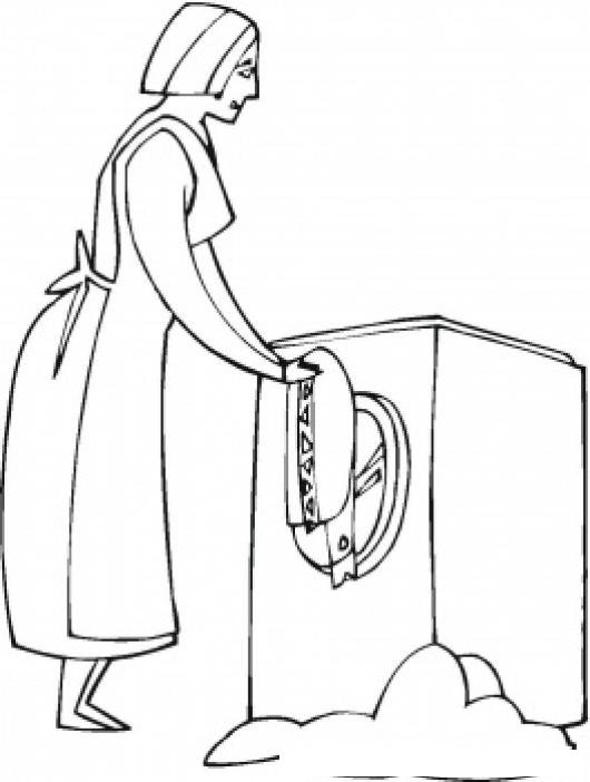 Dibujo de una mujer lavando ropa | COLOREAR DIBUJOS DE CHOLO ...
