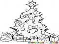 Dibujo De Arbolito De Navidad Con Regalos Para Pintar Y Colorear Arbol De Navidad Con Regalitos