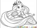 Princesita Rapunzel Para Colorear