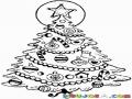 Dibujo De Arbol De Navidad Adornado Para Pintar Y Colorear