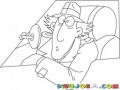 Dibujo Del Inspector Gadget En Su Carro Para Pintar Y Colorear