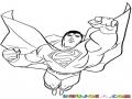 Dibujo De Superman Volando Para Colorear