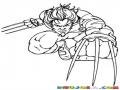 Dibujo De Wolverine Sin Mascara Para Colorear