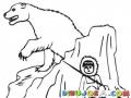 Dibujo Esquimal Escondiendose De Un Oso Polar Para Colorear