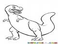 Dibujo De Dinosaurio Enojado Para Pintar Y Colorear