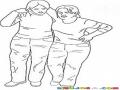 Dibujo De Mujer Adolorida Que No Puede Caminar Ayudada Por Una Amiga Para Pintar Y Colorear
