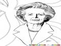 Margaret Tacher La Dama De Hierro Para Pintar Y Colorear Dibujo De Margaret Thatcher