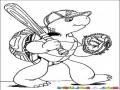 Dibujo De La Tortuga Franklin Para Pintar Y Colorear Tortuga Beisbolista