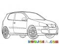 Dibujo De Volkswagen Golf Hatchback De 2 Puertas Para Pintar Y Colorear