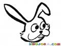 Dibujo De Una Cara De Conejo Para Colorear