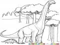 Dibujo De Dinosaurios Para Pintar Y Colorear A Dos Dinosaurios Uno Grandote Y Otro Chiquito