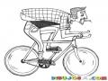 Dibujo De Fumador En Bicicleta Para Pintar Y Colorear A Un Hombre Fumando En Bicicleta