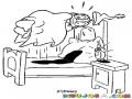Dibujo De Pato Donald Despertando Abruptuamente Por La Alarma De Su Reloj Despertador