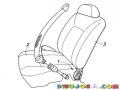 Dibujo De Asiento Vehicular Con Cinturon De Seguridad Para Pintar Y Colorear