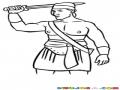 Dibujo De Goliat Con Espada Para Pintar Y Colorear