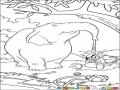 Dibujo De Un Elefante Con El Pato Donald Para Pintar Y Colorear