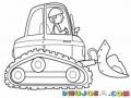 Dibujo De Tractor Oruga Para Pintar Y Colorear