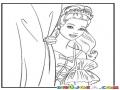 Dibujo De Una Princesa Atras De Una Cortina Para Colorear