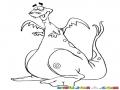 Dragon Obeso Dibujo De Dragon Gordo Para Pintar Y Colorear