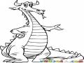 Dibujo De Dragon Presentando Para Pintar Y Colorear