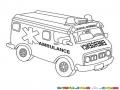 Dibujo De Una Ambulancia Para Colorear