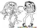 Dibujo De Chicas Monster Hight Para Pintar Y Colorear Muchachas Modernas