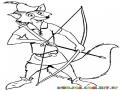 Colorear Robin Hood Zorro Con Arco Y Flecha