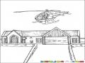 Dibujo De Rico Volando En Helicoptero Sobre Su Mansion Para Pintar Y Colorear