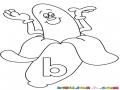Letra B Dibujo De Un Banano Con La Letra Be Para Pintar Y Colorear
