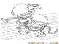 Dibujo De Ratas Robando Huevos Para Pintar Y Colorear
