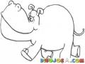 Dibujo De Hipopotamo Trompudo Para Pintar Y Colorear