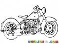Dibujo De Una Motocicleta Harleydavidson Para Pintar Y Colorear
