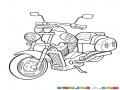 Dibujo De Motocicleta De Policia Para Pintar Y Colorear Moto De La Guardia Presidencial