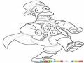 Superhomero Dibujo De Super Homero Con Capa Roja Para Pintar Y Colorear