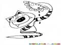 Gato Acalorado Para Pintar Y Colorear Dibujo De Un Gato Con Mucho Calor Soplandose Aire A Si Mismo