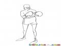 Dibujo De Abuelito Boxeador Para Pintar Y Colorear Viejito Con Guantes De Box