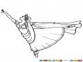 Dibujo De Bailarina Con Vestido Largo Para Pintar Y Colorear
