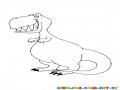 Colorear Dinosaurio Feliz Sonriente Picaro Y Sinverguenza
