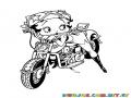 Colorear Betty Boop En Una Motocicleta Shopper