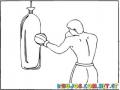 Colorear La Punching Bag De Un Boxeador