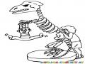Esqueleto De Dinosaurio En Estanuzela Zacapa Para Colorear