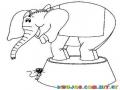 Colorear Elefante Y Raton