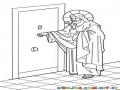 Dibujo de Jesus tocando a la puerta