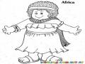 Colorear Mujer Africana